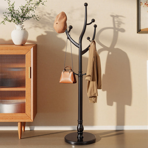Skyang II Coat Rack in Black Rubberwood