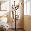 Skyang II Coat Rack in Brown Rubberwood