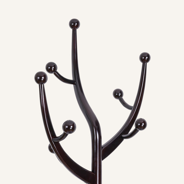 Skyang II Coat Rack in Umber Rubberwood