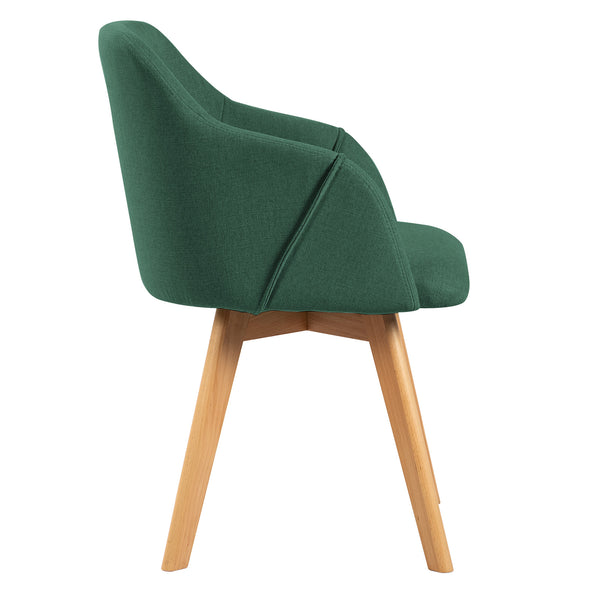 Strong Ale dining chair, Green Lidi Fabric