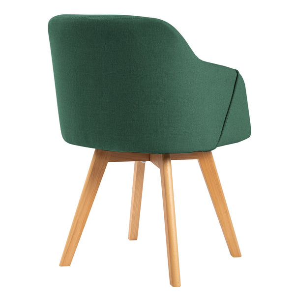 Strong Ale dining chair, Green Lidi Fabric