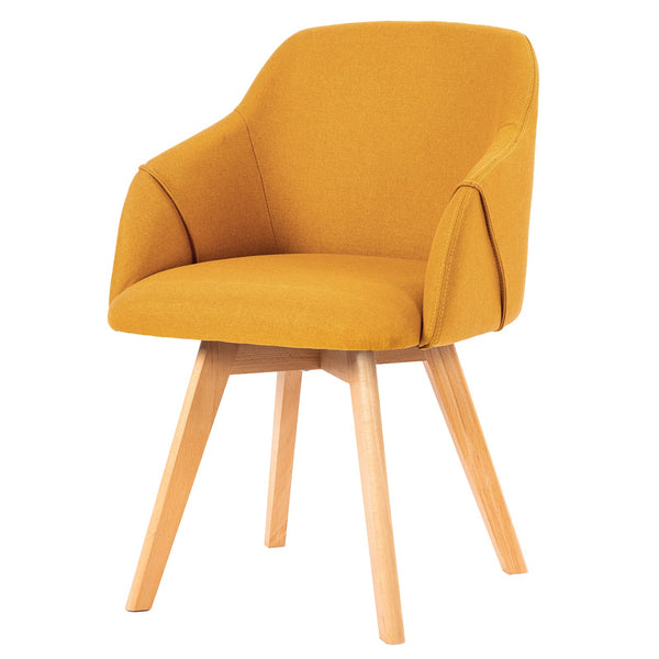 Strong Ale dining chair, Yellow Lidi Fabric