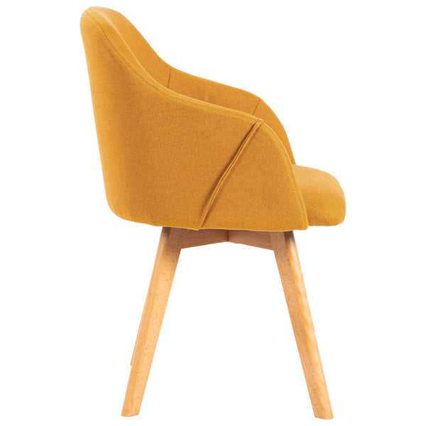 Strong Ale dining chair, Yellow Lidi Fabric