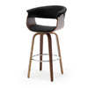 Syrah Bar Stool in Black Hron Leather, Bar Height