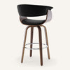 Syrah Bar Stool in Black Hron Leather, Bar Height