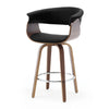 Syrah Bar Stool in Black Hron Leather, Counter Height