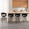 Syrah Bar Stool in Black Hron Leather, Counter Height