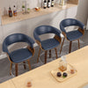 Syrah Bar Stool in Blue Rebo Leather, Bar Height