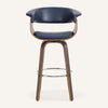 Syrah Bar Stool in Blue Rebo Leather, Bar Height