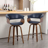 Syrah Bar Stool in Blue Rebo Leather, Counter Height