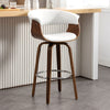 Syrah Bar Stool in Cream Hron Leather, Bar Height