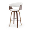 Syrah Bar Stool in Cream Hron Leather, Bar Height