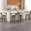 Syrah Bar Stool in Cream Hron Leather, Bar Height