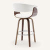 Syrah Bar Stool in Cream Hron Leather, Bar Height