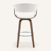 Syrah Bar Stool in Cream Hron Leather, Bar Height