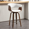 Syrah Bar Stool in Cream Hron Leather, Counter Height