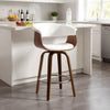 Syrah Bar Stool in Cream Hron Leather, Counter Height