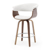 Syrah Bar Stool in Cream Hron Leather, Counter Height