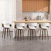 Syrah Bar Stool in Cream Hron Leather, Counter Height