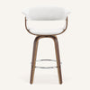 Syrah Bar Stool in Cream Hron Leather, Counter Height