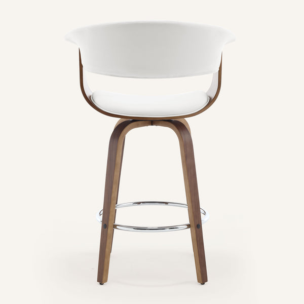 Syrah Bar Stool in Cream Hron Leather, Counter Height