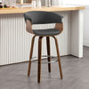 Syrah Bar Stool in Gray Hron Leather, Bar Height