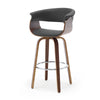 Syrah Bar Stool in Gray Hron Leather, Bar Height