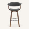 Syrah Bar Stool in Gray Hron Leather, Bar Height
