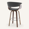 Syrah Bar Stool in Gray Hron Leather, Bar Height