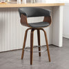 Syrah Bar Stool in Gray Hron Leather, Counter Height
