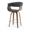 Syrah Bar Stool in Gray Hron Leather, Counter Height