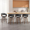 Syrah Bar Stool in Gray Hron Leather, Counter Height