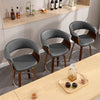 Syrah Bar Stool in Gray Hron Leather, Counter Height