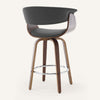 Syrah Bar Stool in Gray Hron Leather, Counter Height