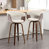 Syrah Bar Stool in Ivory Hron Leather, Bar Height