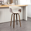 Syrah Bar Stool in Ivory Hron Leather, Bar Height