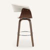 Syrah Bar Stool in Ivory Hron Leather, Bar Height