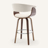 Syrah Bar Stool in Ivory Hron Leather, Bar Height