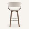 Syrah Bar Stool in Ivory Hron Leather, Bar Height