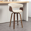 Syrah Bar Stool in Ivory Hron Leather, Counter Height