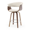 Syrah Bar Stool in Ivory Hron Leather, Counter Height
