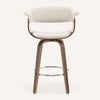 Syrah Bar Stool in Ivory Hron Leather, Counter Height