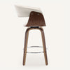 Syrah Bar Stool in Ivory Hron Leather, Counter Height