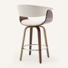 Syrah Bar Stool in Ivory Hron Leather, Counter Height