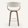 Syrah Bar Stool in Ivory Hron Leather, Counter Height