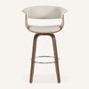 Syrah Bar Stool in Moonlight Sarma Leather, Bar Height