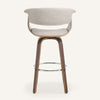 Syrah Bar Stool in Moonlight Sarma Leather, Bar Height