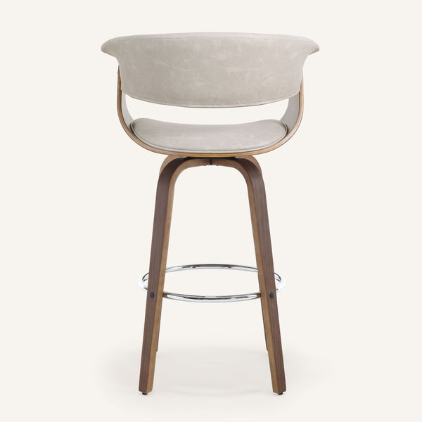 Syrah Bar Stool in Moonlight Sarma Leather, Bar Height