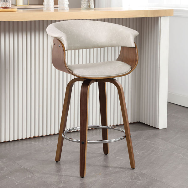 Syrah Bar Stool in Moonlight Sarma Leather, Counter Height