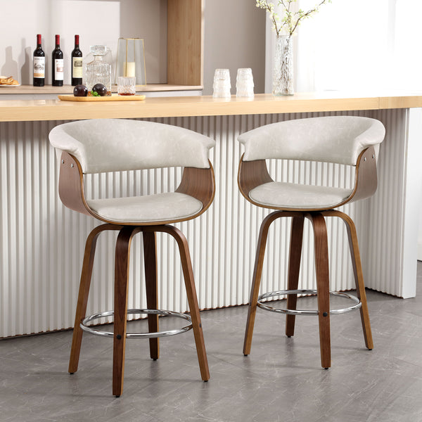 Syrah Bar Stool in Moonlight Sarma Leather, Counter Height